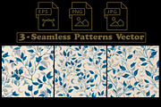 Crescent Moon & Vine Patterns, a Pattern Graphic by one-touch (Thumbnail 3 of 9)