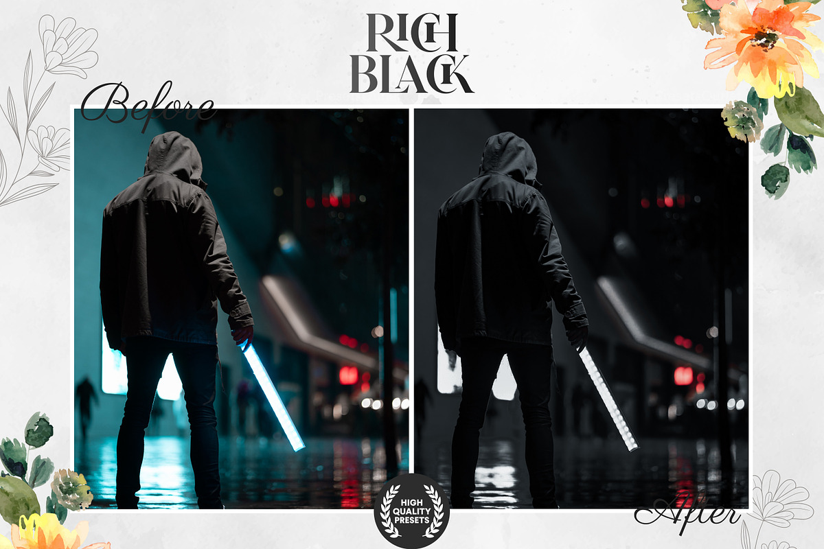 5 Rich Black Lightroom Presets, an Action Add-On by Design & Presets Pro (Photo 4 of 7)
