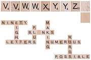 Vintage Scrabble Tiles - 100 Items, an Object Graphic by Offset (Thumbnail 4 of 8)
