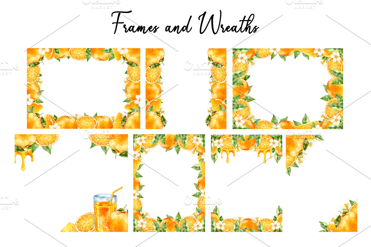 Orange Watercolor Clipart - PNG, a Food Illustration by Eves_Aquadreams (Photo 7 of 11)