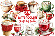 Christmas Coffee Sublimation Clipart, an Illustration by Dream Creation (Thumbnail 1 of 6)