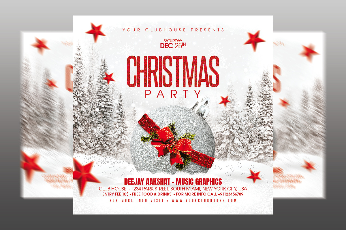 Christmas Flyer Template, a Templates & Theme by MithilaCreation (Photo 1 of 6)