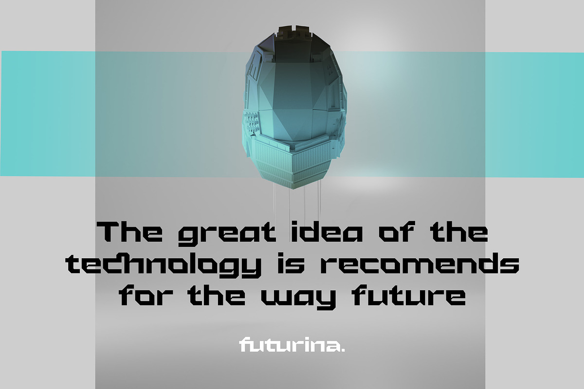 Futurina - Techno Sans, a Sans Serif Font by Typia Nesia (Photo 8 of 10)