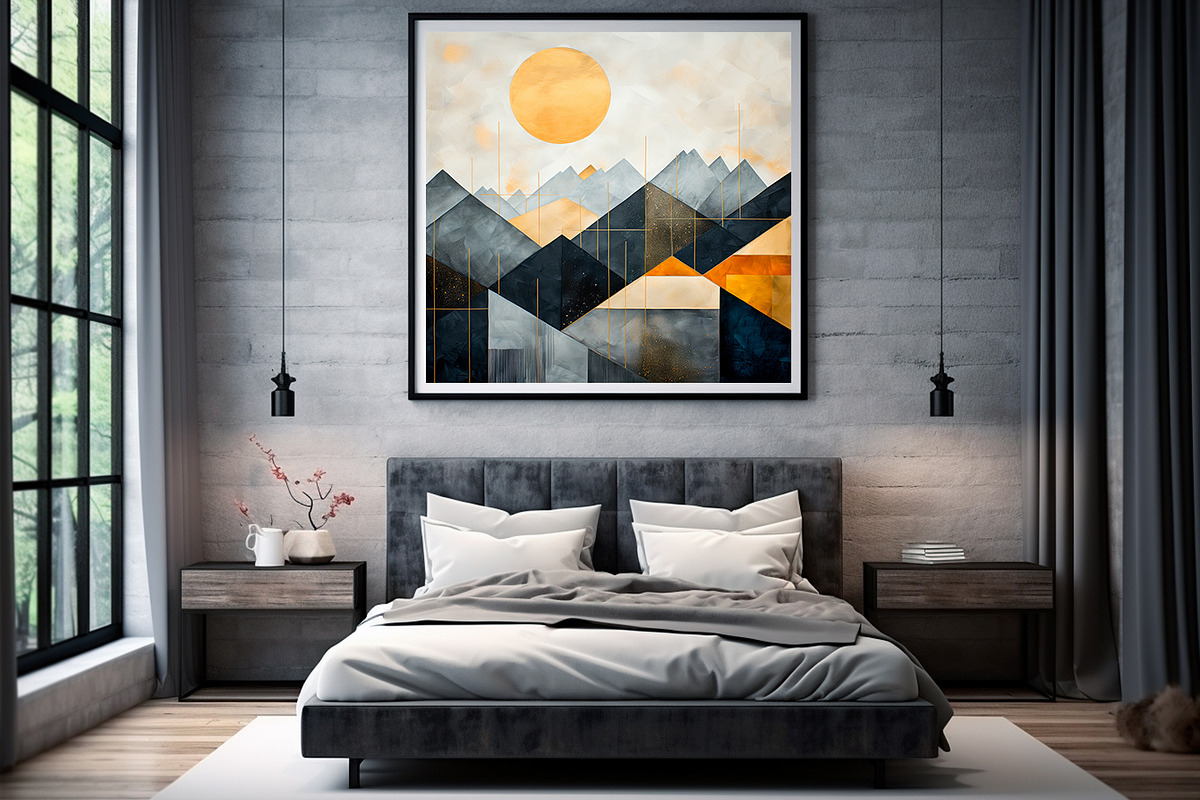 Geometric mountain landscape., a Wallpaper Graphic by O m N i  Studio (Photo 11 of 15)