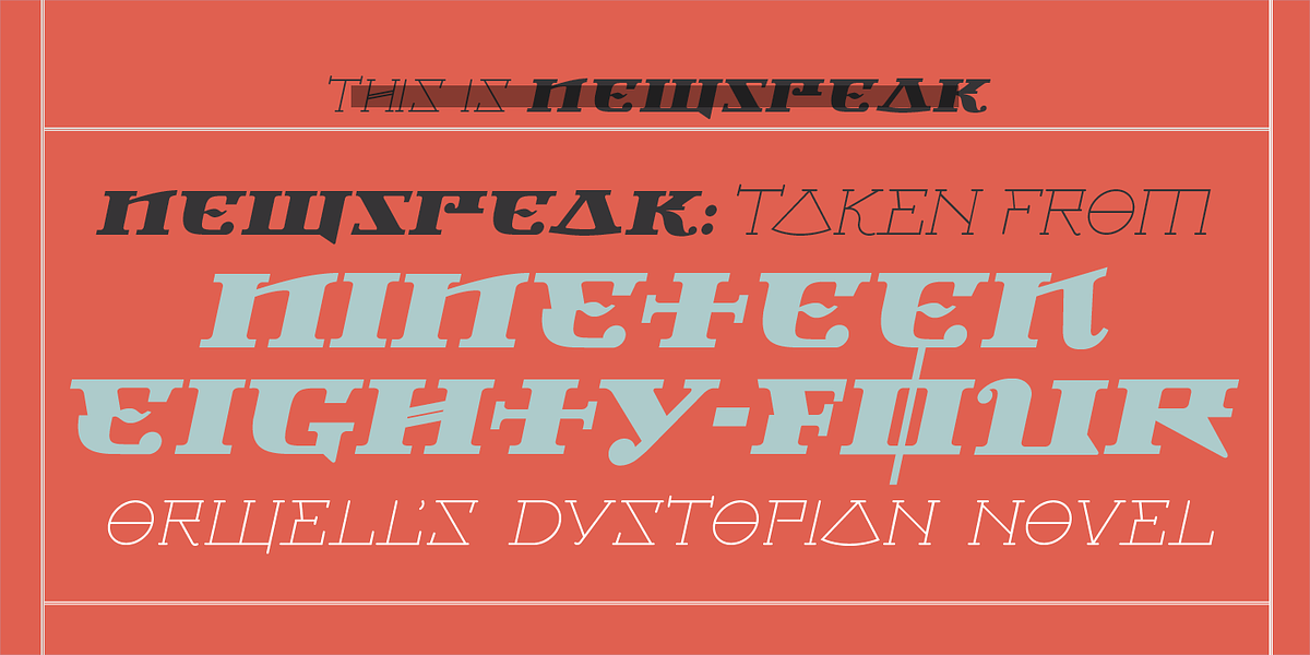 Newspeak, a Font by Barnbrook Fonts (Photo 2 of 6)