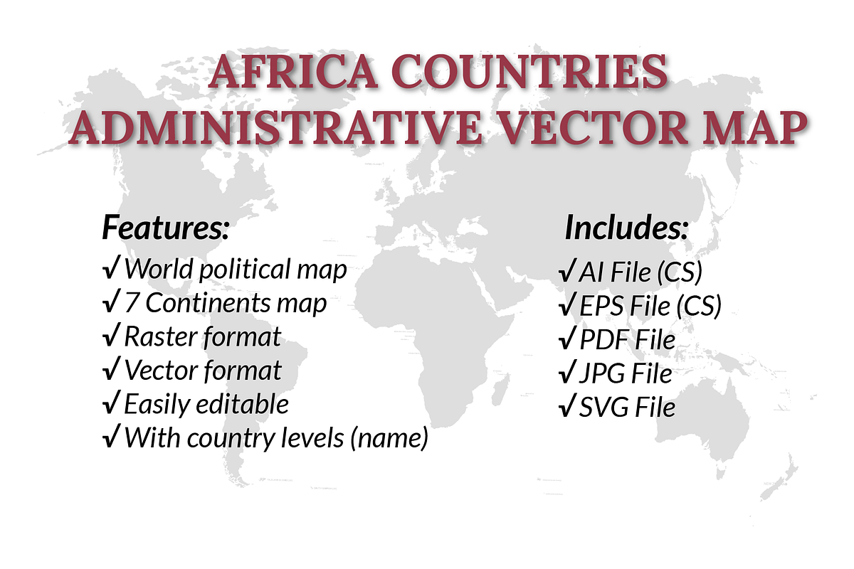 World Vector Map with Country Name, an Object Graphic by Nazim's Shop (Photo 9 of 9)