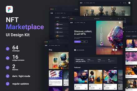 NFT Website, an UI Kit Template by Julia Shagofferova