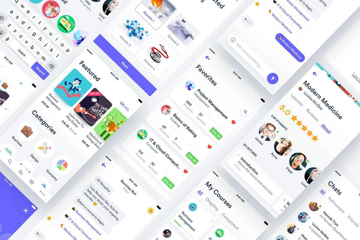 Learnr - Online Courses, an UI Kit Template by Nimart (Photo 5 of 7)