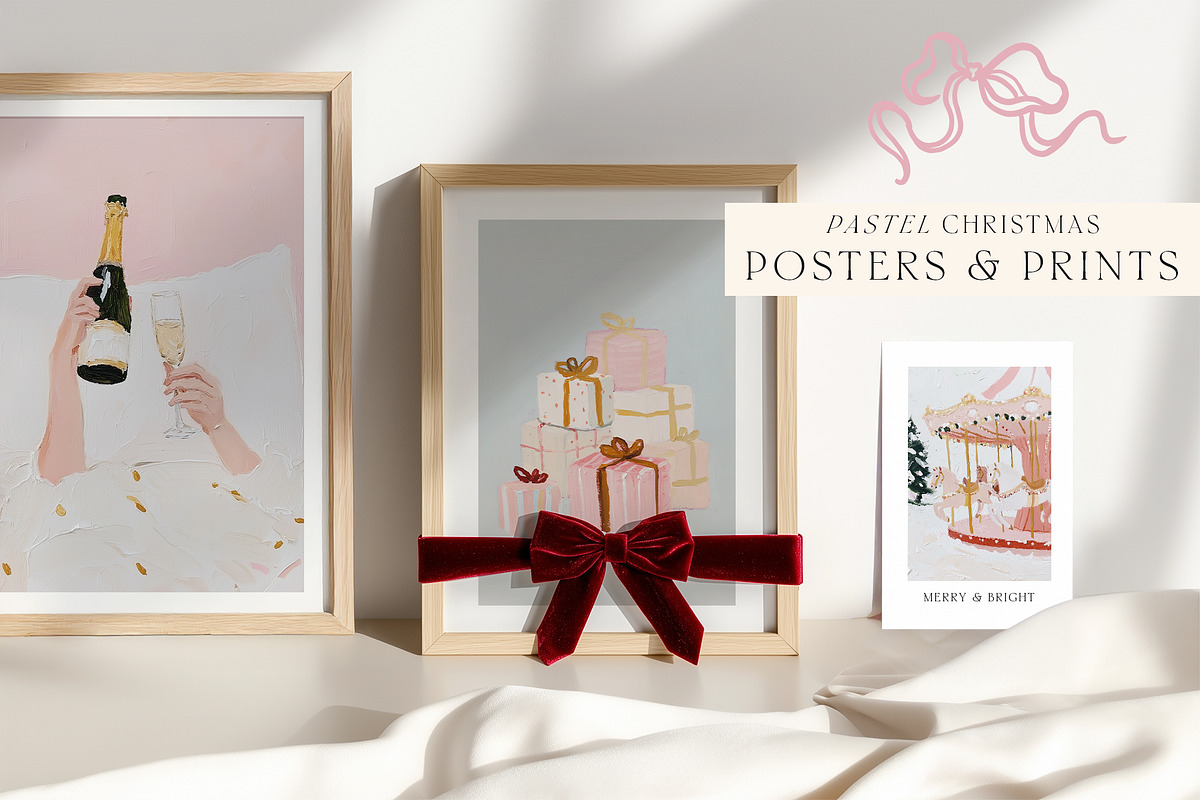 Pastel Christmas 100 Prints, a Background Graphic by Muse Artist (Photo 8 of 14)