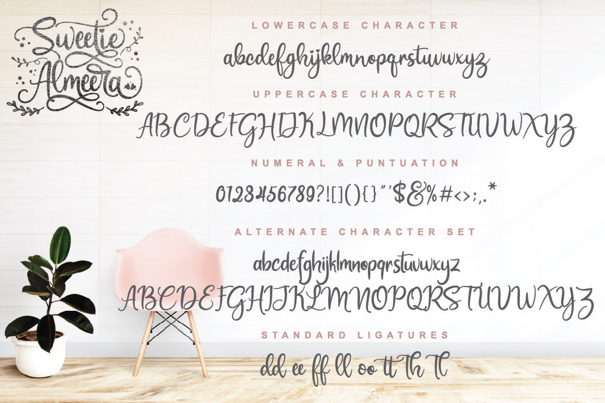 Sweetie Almeera Font Duo, a Script Font by Almeera Std (Photo 5 of 11)