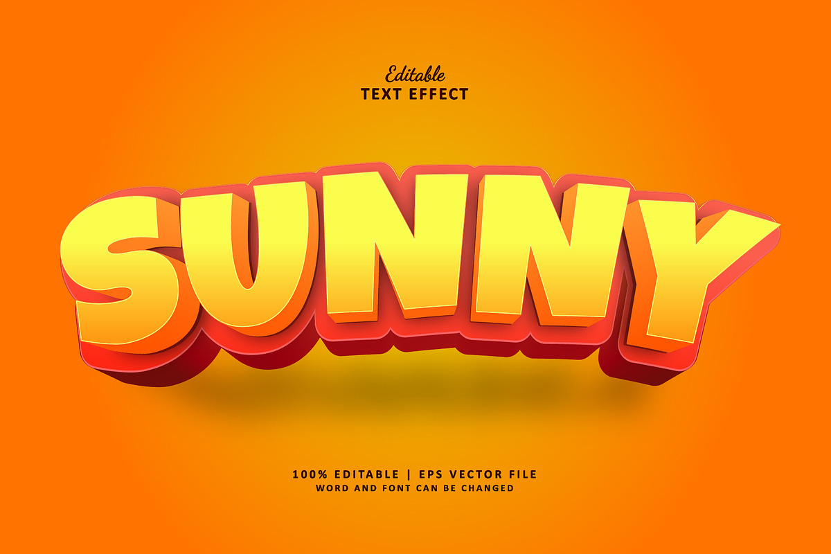 Text Effect Sunny, a Layer Style Add-On by Navy Graphic