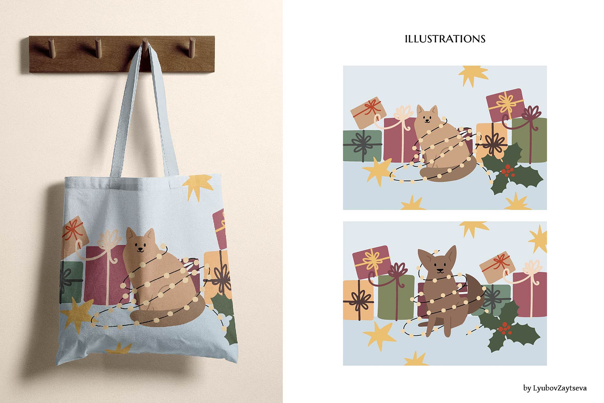 Christmas Winter City Illustrations, a Seasonal Illustration by LyubovZaytseva (Photo 5 of 11)