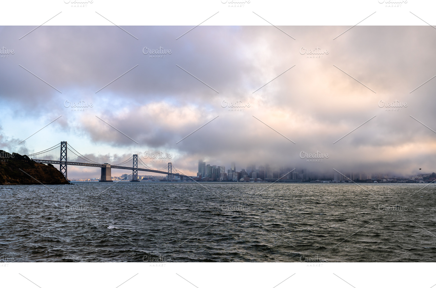 San Francisco skyline covered in, an Architecture Photo by Leonid Andronov