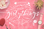 Girly Things Script + Extras, a Script Font by Fontsgood (Thumbnail 1 of 10)