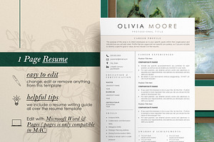 OLIVIA - RESUME TEMPLATE BONUSES