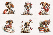 Summer Dachshund Dog PNG Clipart, an Animal Illustration by CreationArt (Thumbnail 3 of 7)