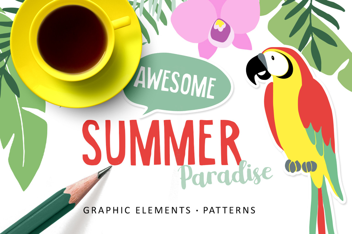 Summer Paradise set VOL 2, an Animal Illustration by Tabita's shop (Photo 1 of 5)