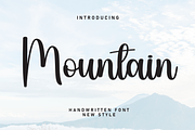 Mountain | Script Font, a Handwritten Font by Scratchones (Thumbnail 1 of 8)