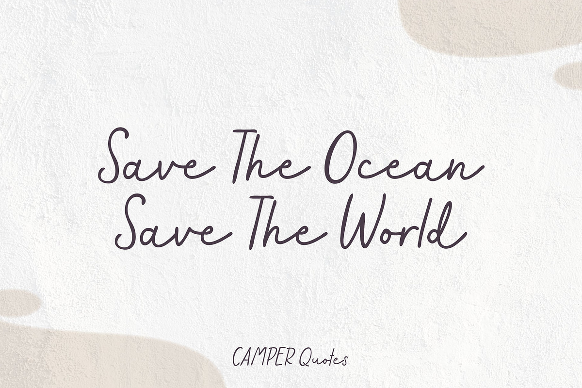 Camper Quotes, a Script Font by Drizy (Photo 3 of 8)