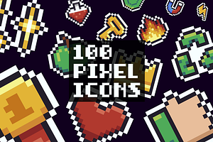 100 Pixel Icons