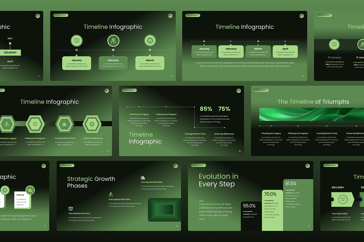 Timeline infographic PowerPoint, a Presentation Template by Premast (Photo 3 of 5)