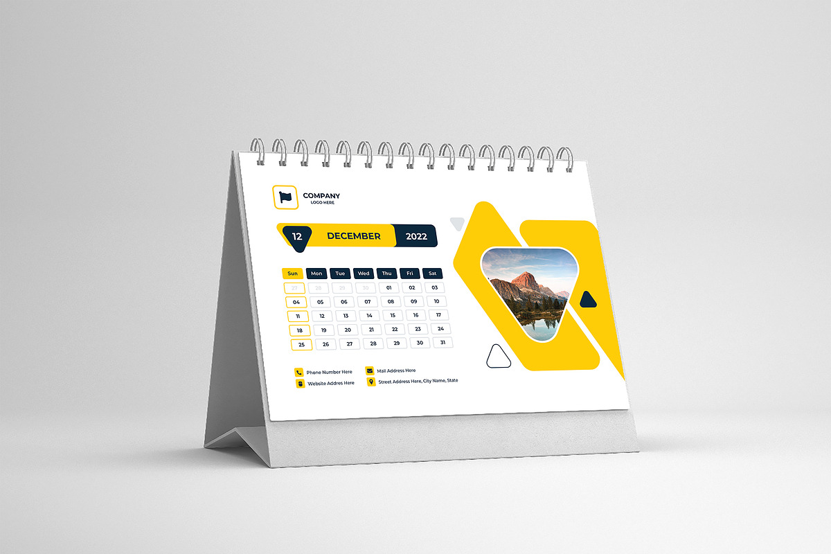 Desk Calendar 2022, a Stationery Template by mijli (Photo 9 of 10)