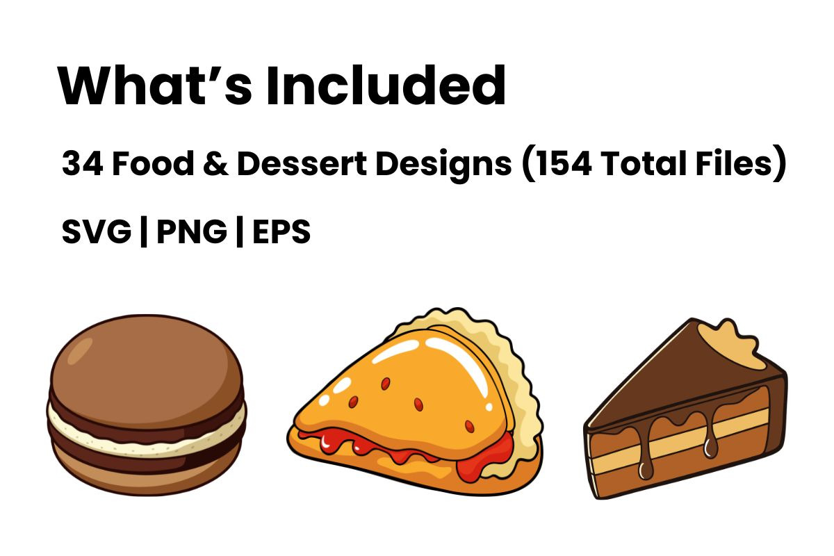 Food & Dessert Clipart Bundle, a Food Illustration by Awieee1 (Photo 2 of 5)