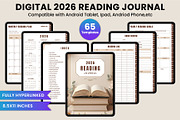2026 Digital Reading Journal Bundle, a Stationery Template by Mustafiz (Thumbnail 1 of 11)