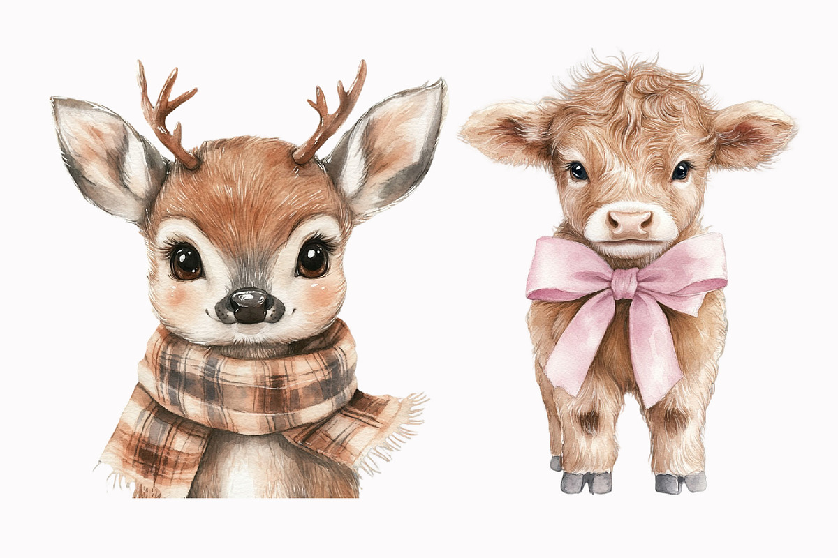 Watercolor Baby Animals Clipart, an Illustration by Design Market (Photo 5 of 5)