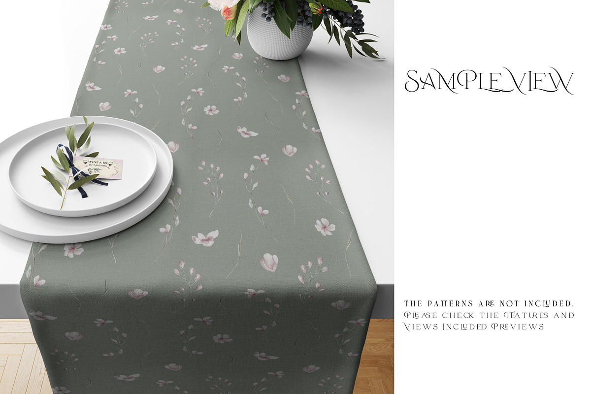 Table Runner mapped via Smart Object, a Household Mockup by mock-ups (Photo 4 of 13)