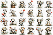 Whimsical Spring Teddy Bear Clipart, an Illustration by Craft Nest (Thumbnail 6 of 12)