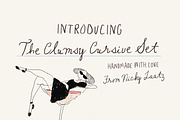 The Clumsy Cursive Font Set, a Handwritten Font by Nicky Laatz (Thumbnail 1 of 18)