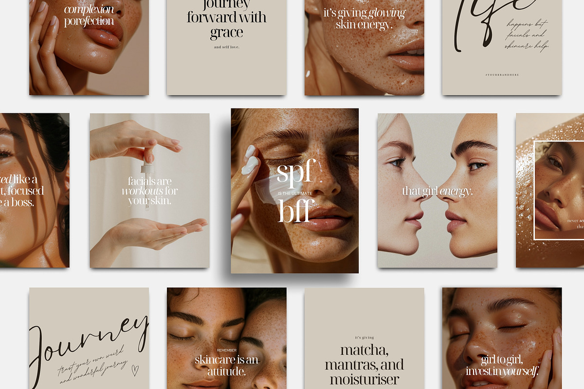 Beauty Skincare Instagram Quotes, a Social Media Template by COCO Designs (Photo 1 of 17)