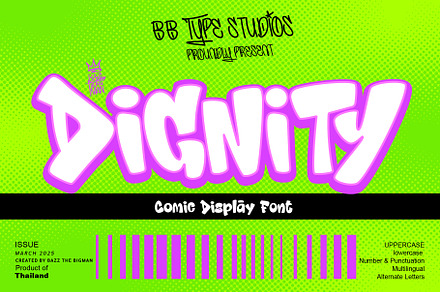Dignity, a Font by BBtypeStudios