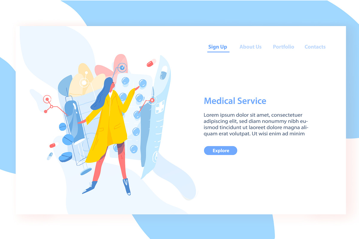 Medical service concept, a Healthcare Illustration by Good Studio (Photo 1 of 3)