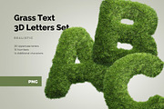 Grass Text 3D Letters Set, an Object Graphic by Kotulsky Mockups (Thumbnail 1 of 6)