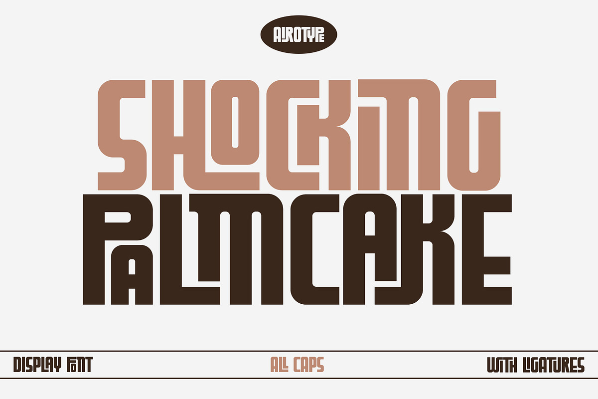 Shocking Palm Cake - Ligature Font, a Sans Serif Font by Airotype (Photo 1 of 14)