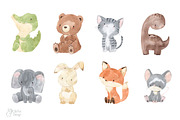 ALPHABET ANIMALS clipart. Watercolor, an Animal Illustration by OlliArtDesign (Thumbnail 9 of 14)