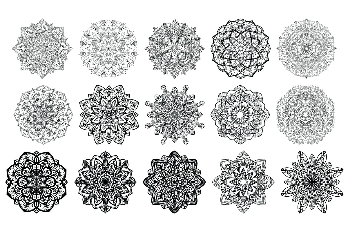 Mandalas big bundle design elements, a Pattern Graphic by Tierre3012 (Photo 2 of 21)