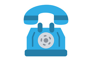 Telephone Flat Icon, a Duotone Icon by Pexelpy
