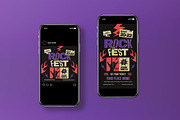 Black Bold Rock Music Flyer Set, a Flyer Template by graphicook (Thumbnail 3 of 3)