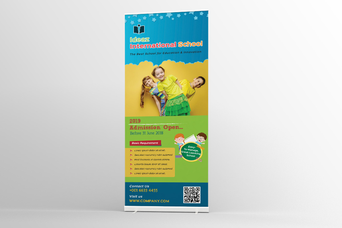 School Education Roll-Up Banner Sign, a Flyer Template by ideaz_sabbir (Photo 3 of 9)