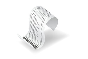 Payment check or receipts with, a Finance Illustration by the8monkey