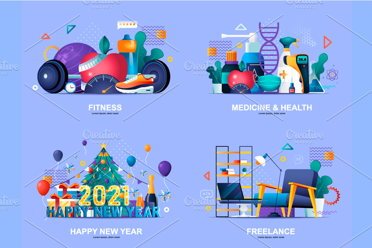 Flat Concepts Illustrations, a Finance Illustration by alexdndz (Photo 5 of 10)