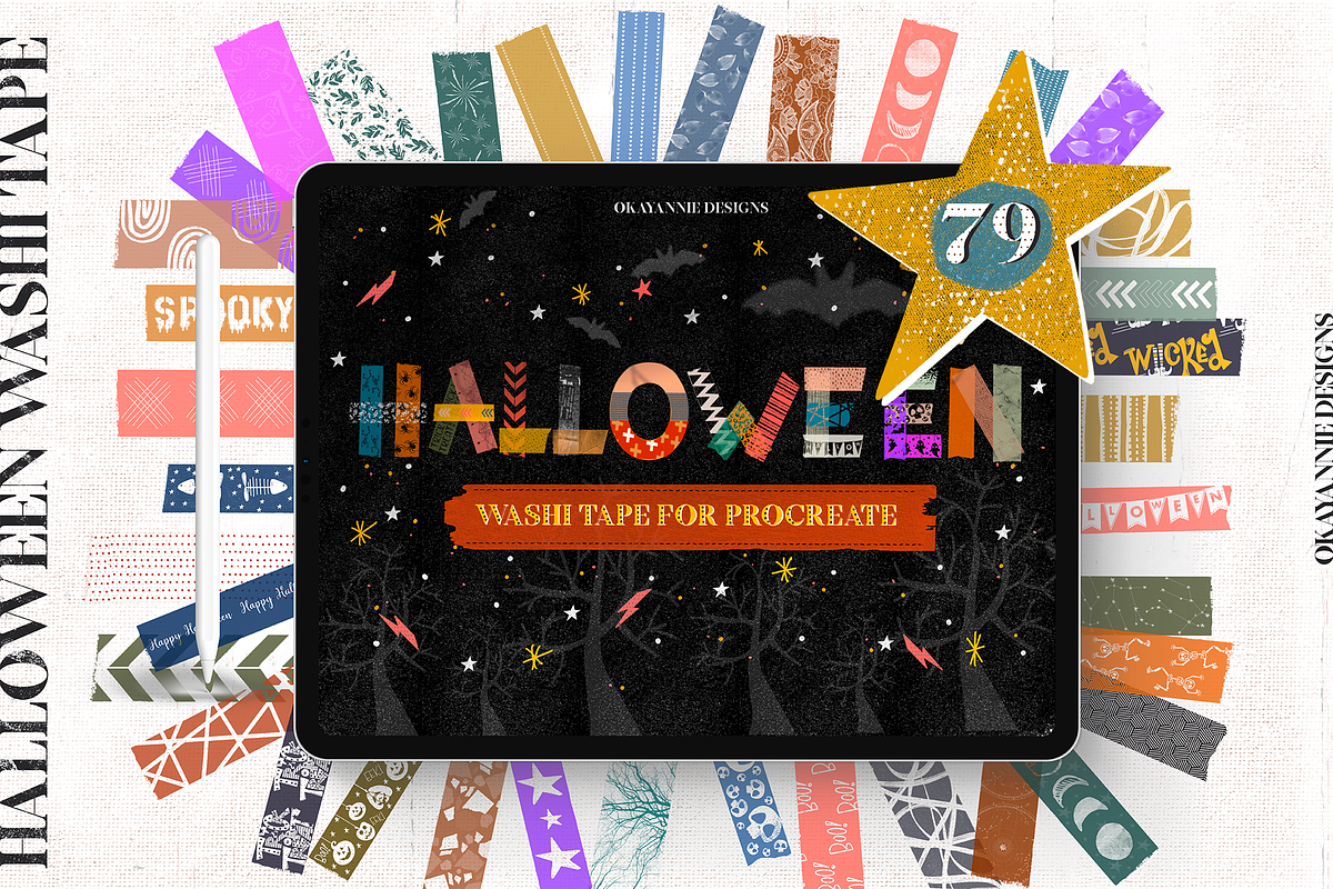 Happy Halloween Procreate Bundle, a Brush Add-On by OkayAnnie Designs (Photo 8 of 18)