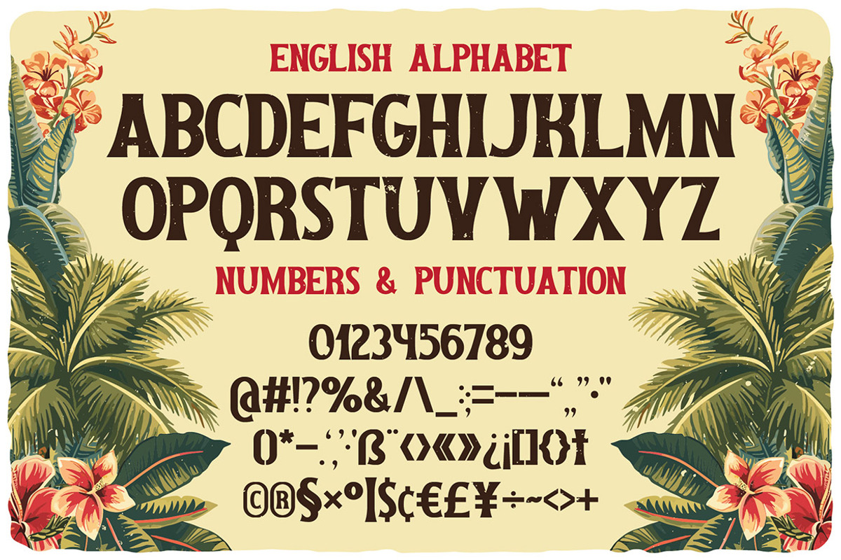Tropical Tides Vintage Label Font, a Serif Font by JumboDesign (Photo 4 of 7)