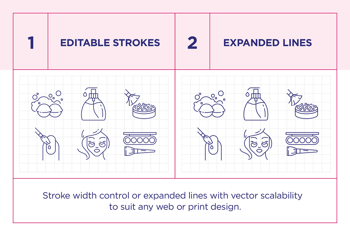 Beauty and Cosmetics Line Icon Set, an Outline Icon by iStar Design (Photo 7 of 8)