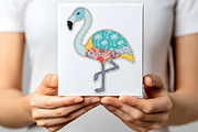 Patchwork Coastal Flamingo Summer PN, an Illustration by CraftArtStudio (Thumbnail 2 of 4)