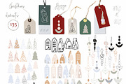Boho Scandi Christmas CLIPART, a Decorative Illustration by ArtOLB (Thumbnail 3 of 8)