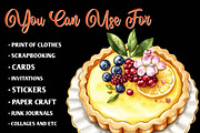 Summer Bridal Tea Party Set Clipart, an Illustration by CreationArt (Thumbnail 3 of 9)